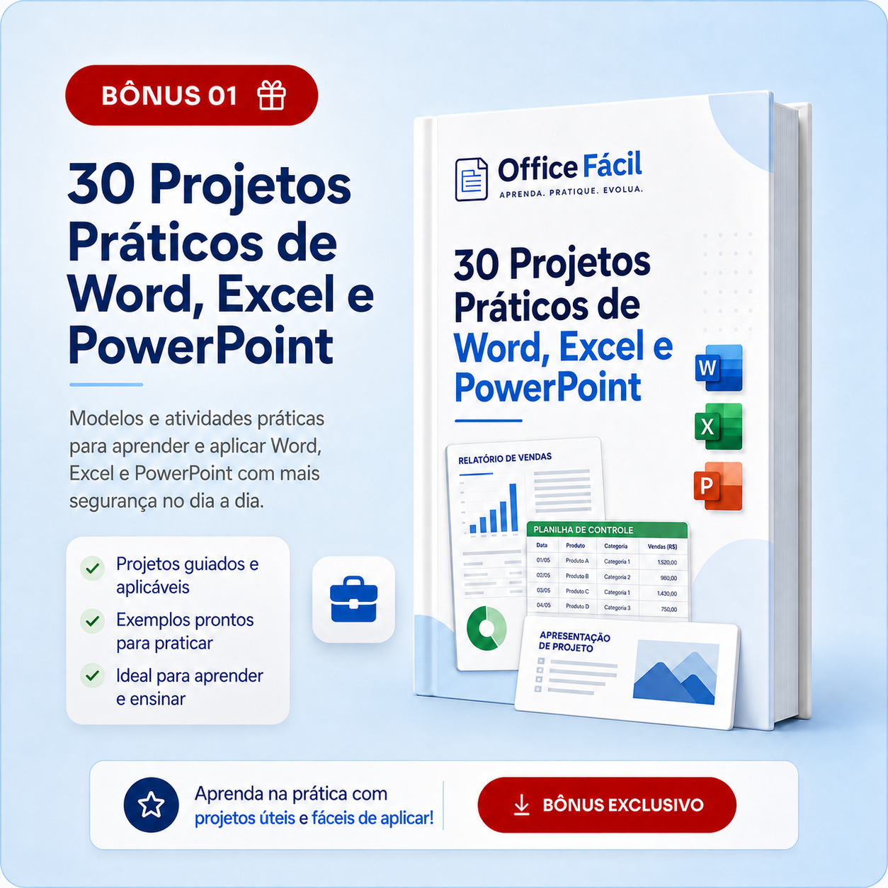 30 Projetos Práticos de Word, Excel e PowerPoint