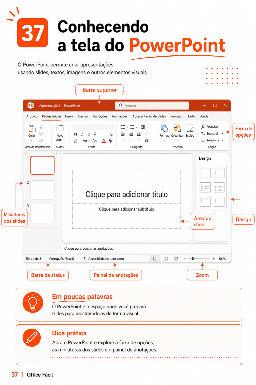 Página: conhecendo a tela do PowerPoint